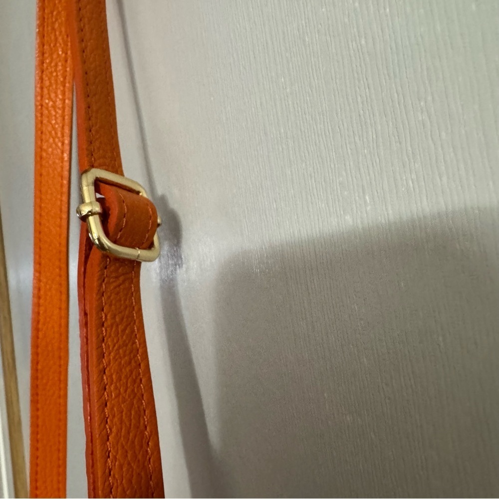 TANO Orange Italian Leather Crossbody Bag - Picture 7 of 15